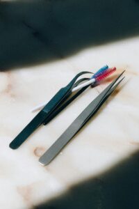 Tweezers screwdriver substitute for electronics and glasses repair